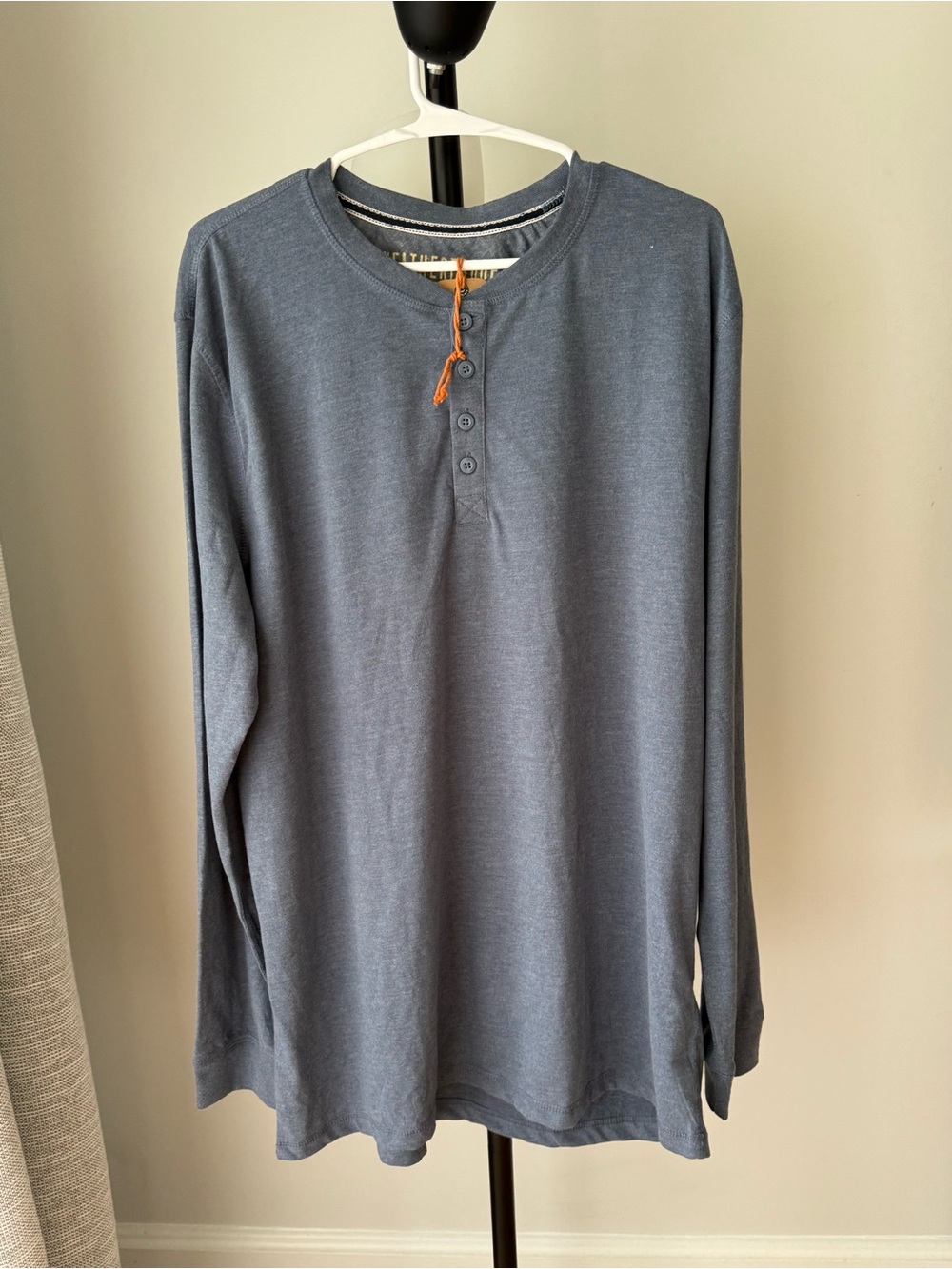 Weatherproof Vintage Men’s XL Long Sleeve Henley Shirt Vintage Indigo NWT
